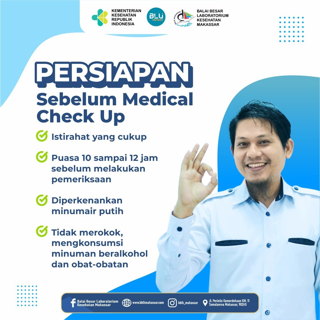 4 Persiapan Sebelum Medical Check Up | BB Labkesmas Makassar