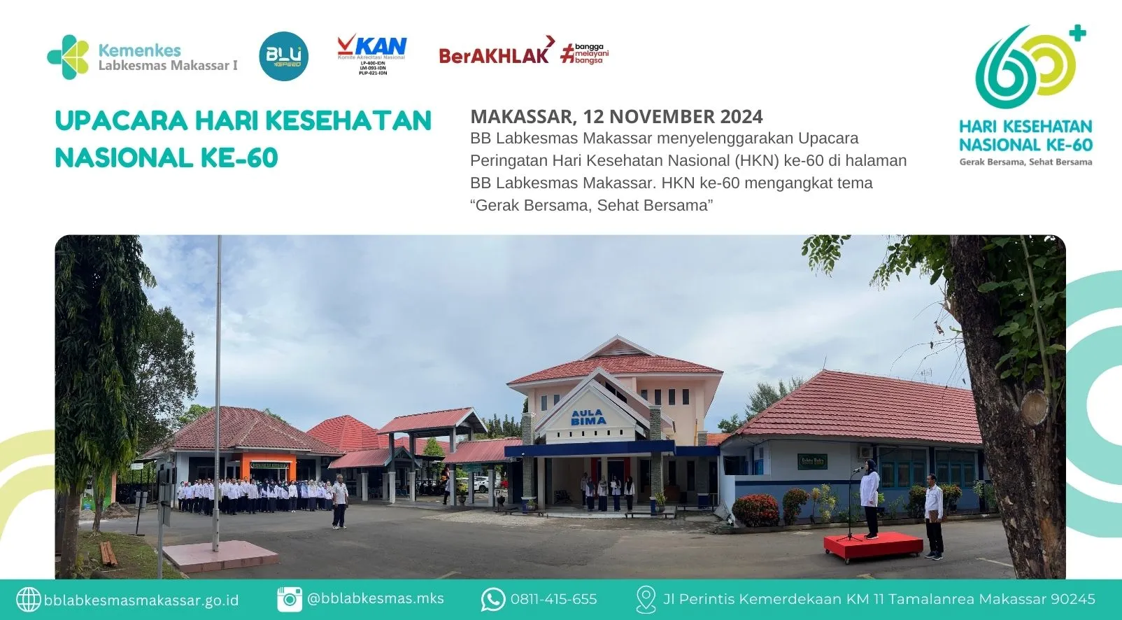 upacara hari kesehatan nasional hkn ke 60