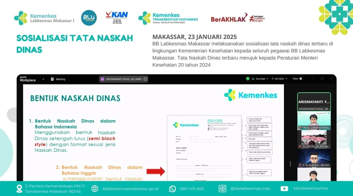 sosialisasi tata naskah pmk 20/2024