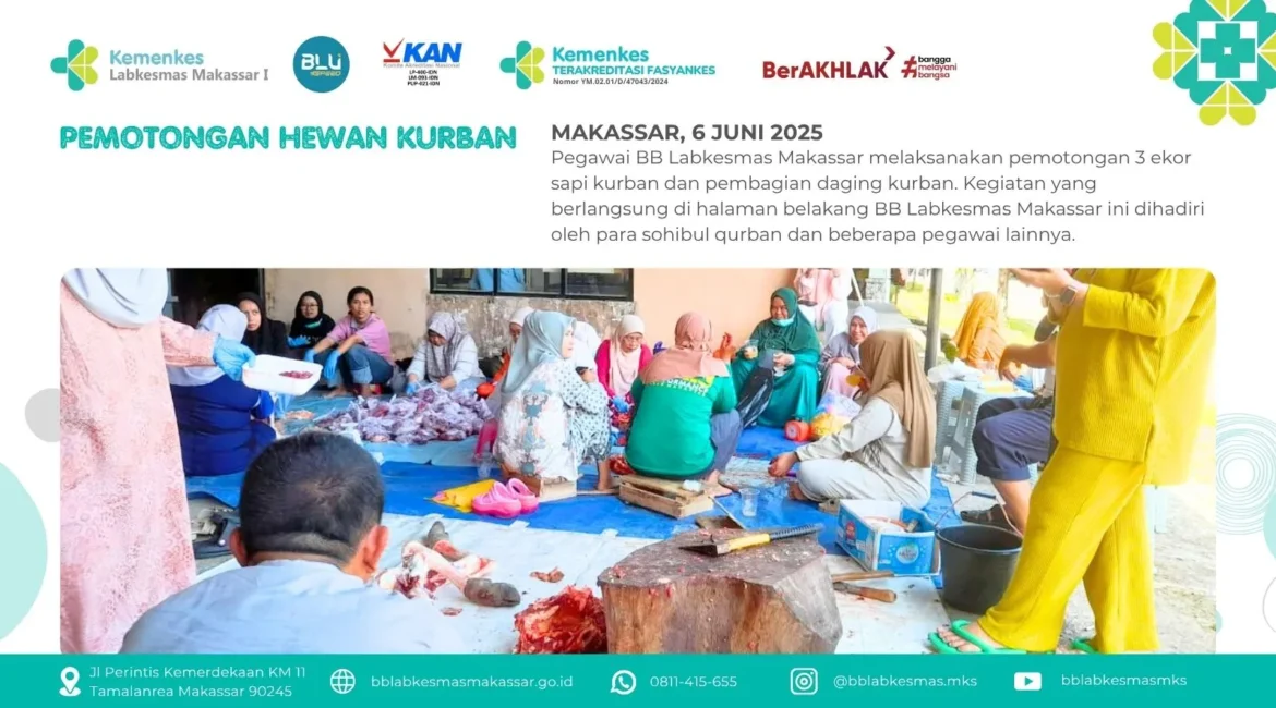 Pemotongan hewan kurban 2025
